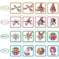 102piezas de bloques de construcción magnéticos diseñadores de conjuntos de construcción modelos y juguetes de construcción juguetes de construcción educación de azulejos magnéticos para niños juguetes Montessori - details 3