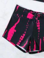 Conjunto de bikini con lazo teñido Traje de baño de cintura alta Traje de baño de Dacron - details 33