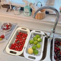 Fregadero Retráctil Multifuncional Cesta de Cocina para Lavar Frutas y Verduras - details 0