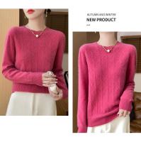 Elegante Suéter de Lana 100% Cuello Redondo, Manga Larga, Moda de Invierno para Mujeres - details 24