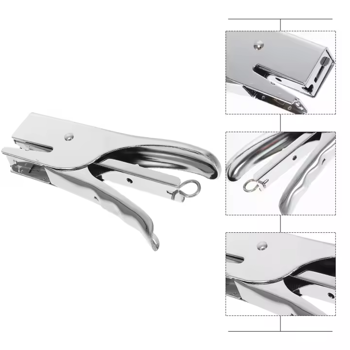 Abre-gamasas de Metal sin Aguja para Manualidades y Oficina 1pc 20 Hojas Alivio de Esfuerzo Abre-gamasas sin Daño para Papel - 1