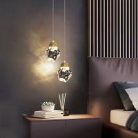 Lámpara Colgante De Cristal Dorado Mate Nórdico, Moderna Sala De Estar De Lujo Para Luz De Techo, dormitorio y oficina - details 0