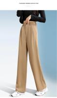 Pantalones Casuales de Pierna Ancha y Cintura Alta para Mujer Primavera-Verano 2025 - details 15