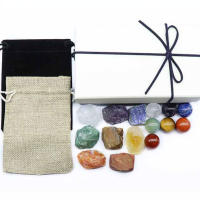 Bolas redondas de piedra áspera de cristal de 7 Chakras, juego de caja de regalo, Reiki, energía curativa, piedras preciosas, meditación, Mineral, coleccionables, decoración del hogar - details 2