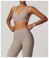 Sujetador de Yoga para Mujer de Nylon Sexy Cruz Transpirable para Gimnasio Top de Primavera/Verano - details 3