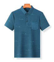 Verano 2025 nueva camisa polo de manga corta para hombres camiseta delgada estampada informal de negocios suelta y transpirable - details 3