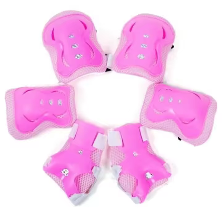 Niños ciclismo bicicleta deportes de equitación 6 unids/set para patines 6 en 1 coderas equipo de protección para niños rodillera protectora de muñeca - 1