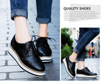 Zapatos de cuero genuino de alta calidad para mujer, zapatos Derby planos Brogue informales, zapatos Oxford formales Retro Brock para mujer - details 13