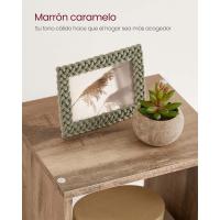 Librería con 10 Cubos, Estantería para Libros con Compartimentos Abiertos, Decoraciones, Fotos, Plantas, Salón, Dormitorio, Estudio, 29 x 129,5 x 129,5 cm, Marrón Rústico - details 23