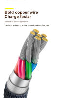 -Cable de carga rápida de 120W, Cable de datos tipo C de 6A, supercarga de doble motor, Compatible con Cable cargador de datos de 100W/66W/40W - details 7