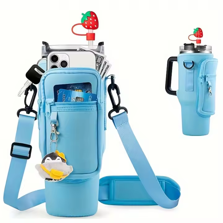 Water Bottle Holder Bag Durable Polyester Material, Suitable For Outdoor Sports, Fitness And Hiking - 1