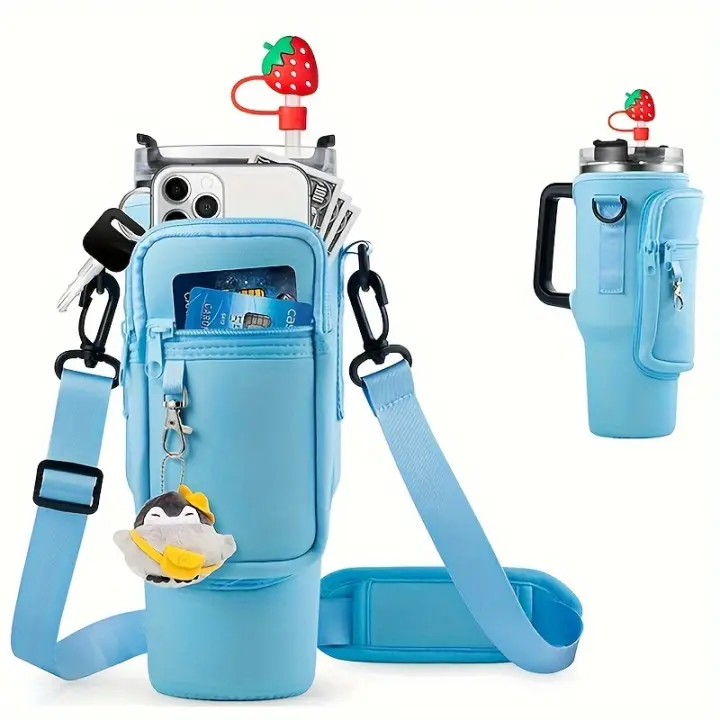 Water Bottle Holder Bag Durable Polyester Material, Suitable For Outdoor Sports, Fitness And Hiking - 1