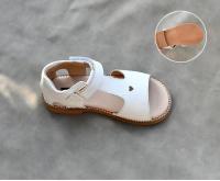 Sandalias de cuero genuino para niñas, bonitos zapatos escolares de cuero vacuno suave con dedos abiertos y corazón, zapatos de jardín para bebés, sandalias para niños - details 2