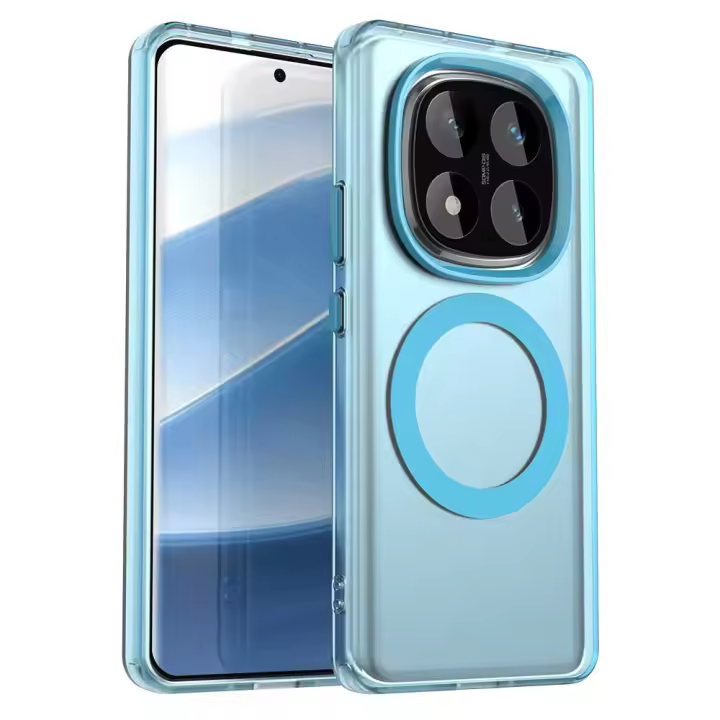 Funda transparente para teléfono con carga inalámbrica colorida para Xiaomi Redmi 14, 14 Pro+, Note 13R, 13R 13, Pro, 13 Pro+ magnética - 1