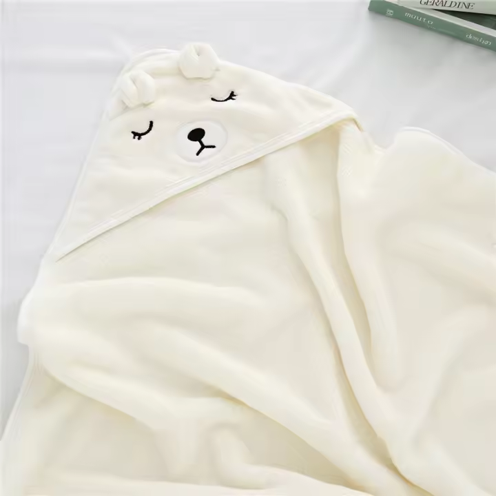 MOV-Manta envolvente para recién nacido, Toalla de baño infantil absorbente y cálida de dibujos animados, bonito - 1