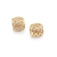 Cuentas de Espaciador de Barril de Brass Dorado de 18K Accesorios de Joyería DIY para Mujeres - details 77