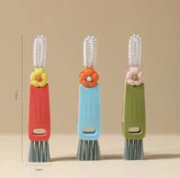 New Type 3-in-1 Lid Brush Multi-functional Slit Cleaning Brush Baby Bottle Rim Fluted Cup Brush - details 5