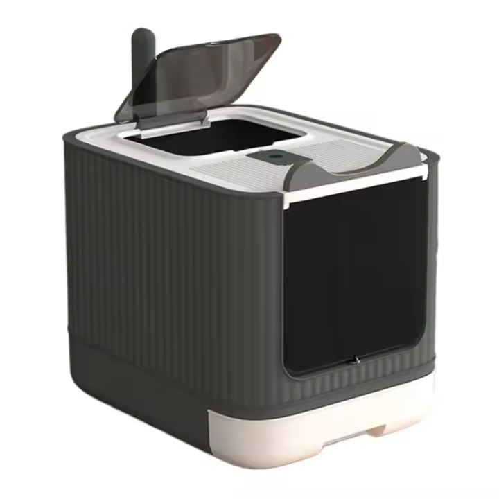 Caja de Arena para Gatos de Gran Capacidad Diseño Cerrado Desodorizado - 1