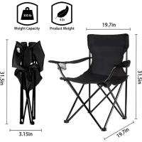 2024 Silla portátil para deportes al aire libre y césped para acampar - Negro - details 3