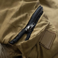 Chaqueta Parka de Vellón Cálido y Emparedada para Invierno Moda Casual con Cuello de Piel para Hombres - details 11
