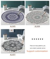 Alfombra de Lineno y Algodón Tejida a Mano Bohemia Retro Alfombra Geométrica para Tu Habitación - details 8