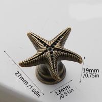Perilla de armario antigua de un solo orificio creativa, tiradores de puerta de aleación de Zinc con forma de mariposa, perillas de cajón de animales de estrella de mar, muebles - details 1