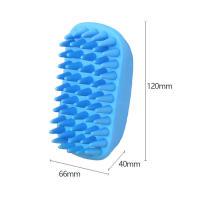 Cepillo de baño de silicona para perros y gatos, cerdas de masaje calmantes, cepillo de champú, adecuado para pelo largo y corto - details 2