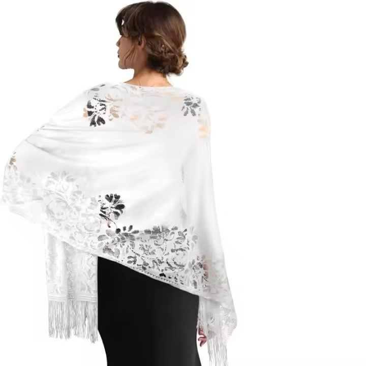Mantel de Mujer para Fiesta Abrigo de Invitada de Boda Pañuelos de Verano Abrigos de Flamenco - 1
