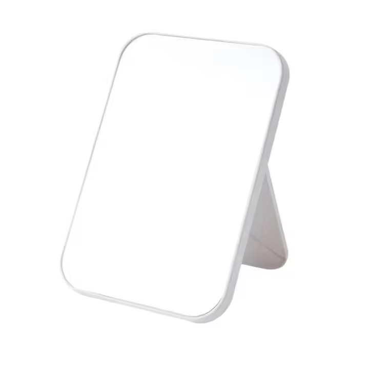 Espejo de maquillaje de escritorio cuadrado Simple, espejo de tocador de princesa, espejo cosmético portátil plegable - 1