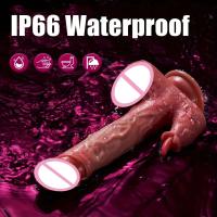 Leten Realista Dildo Vibrador Doble Penetración Anal G-Spot Fulguramiento para Masturbación Adulta de Mujeres Juguetes Sensuales de Salud - details 1