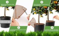 Juego de protectores de rejilla para macetas antideslizantes para interiores y exteriores, máquina para plantar flores, cubierta de suelo, con 8 plantas de madera, 4 Uds. - details 8