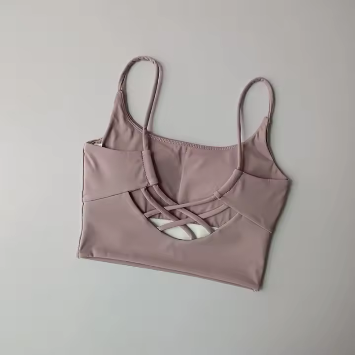 Sujetador deportivo transpirable para mujer, Top deportivo de realce, Sujetador deportivo con almohadilla cruzada en la espalda, ropa interior para Yoga, Tops deportivos para correr, chaleco, ropa de gimnasio - 1