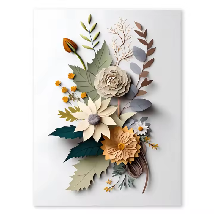Pintura de López de Obra Maestra Retro de Flores Silvinas Elegante en Lienzo para Decoración de Sala de Estar Moderna Marca DHROOM - 1