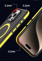 Para iPhone 16 Pro Max funda de teléfono con marco bicolor mate Magsafe de lujo para iPhone 12 13 14 15 11 Pro Max funda protectora magnética - details 6