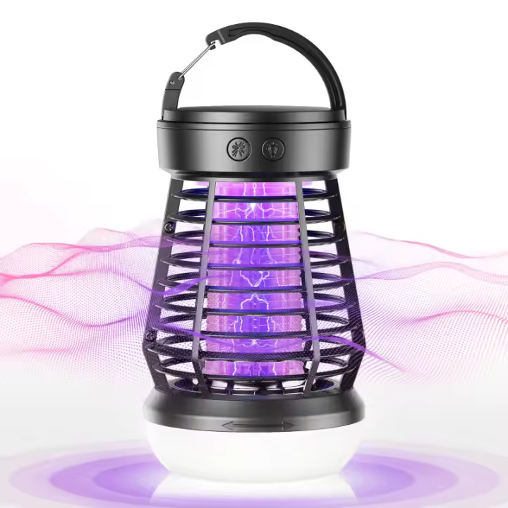 Tragbarer Insektenvernichter, wiederaufladbarer kabelloser Mückenvernichter – Insektenvernichter de 2000 mAh con luz para aventuras al aire libre, jardín, patio - 1