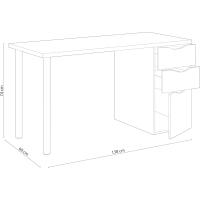 Ordenador Reversible con 2 Cajones y 1 Puerta, Mesa Despacho, Modelo Athena Medidas: 138 cm (Ancho) x 60 cm (Fondo) x 74 cm (Alto) - details 3
