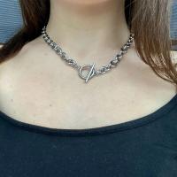 Nuevo collar de cadena gruesa a moda para mujer, collar de cadena de acero inoxidable con cierre de palanca Simple para mujer, regalo de joyería - details 2