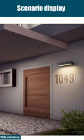 Candelabros LED de pared para porche Exterior, accesorios de luz de pared Exterior de aluminio, lámpara impermeable IP65 para casa, Patio, puerta, garaje, decoración - details 2