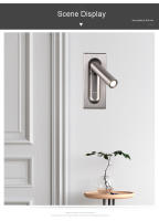 TOMAXIN-Lámpara LED de pared con interruptor integrado, accesorio para habitación de Hotel, estudio, dormitorio, cabecera, lectura, Europeo, Rectangular - details 4