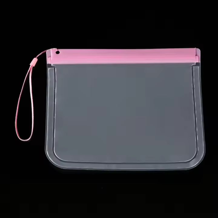 Bolsa de lavado de maquillaje transparente, bolsa impermeable para pasaporte de viaje EVA, tarjetero ligero antirrobo, billetera con soporte para teléfono, 5 uds. - 1