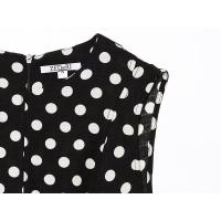 Polka Dot Dress with Round Neck Sleeveless, Long Flared Dress, Summer New Arrival Women's Clothing BUNO-2025Temperament. - details 5