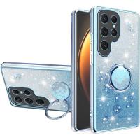 Funda de silicona transparente con purpurina para Samsung Galaxy S25 Ultra con soporte de anillo - details 5