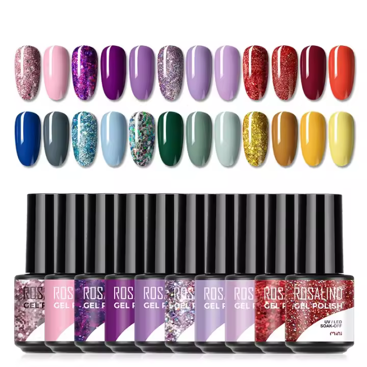 ROSALIND juego de esmaltes de uñas de Gel con lámpara UV/LED, caja de regalo de otoño e invierno para tu amigo y familia, Halloween y Navidad - 1