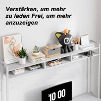Mesa de Juego Ergonómica Estante de Almacenamiento con Soporte 120x60cm Marrón - details 17
