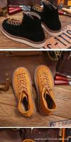 Zapatos de cuero vacuno puro de alta gama, estilo casual de herramientas, zapatos de tablero de caña alta - details 13