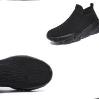 Zapatos Deportivos Con Plataforma A La Moda Para Hombre, Zapatillas Informales De Punto Rojo De Alta Calidad, Zapatillas Para Correr Ligeras Y Transpirables Sin Cordones Para Hombre - details 7