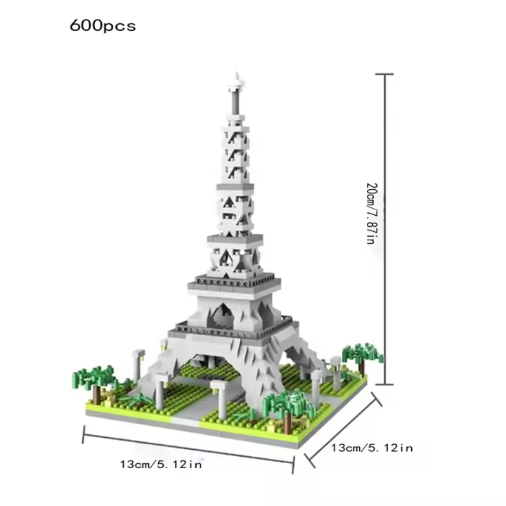Paris Eiffel Tower Building Blocks Toys Tabletop Decorations High Difficulty Puzzle Assembly and Construction of CHILDREN'S - 1