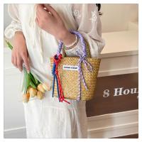 Bolso de cesta de paja de gran capacidad, bolso de mano tejido hecho a mano con cuerda de nailon, bolso de compras de moda, bolso tejido de hierba para playa - details 8