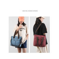 Bolso de hombro único, bolso de mano versátil y moderno para mujeres, bolso cruzado de lona estilo coreano - details 3