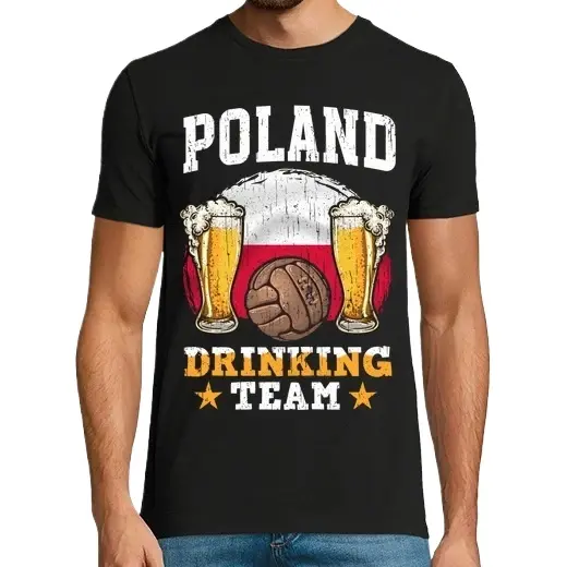 Polonia Drinking Team Fútbol Y Cerveza Camisetas CERVEZA,Pack Regalo Camiseta Personalizada - 1